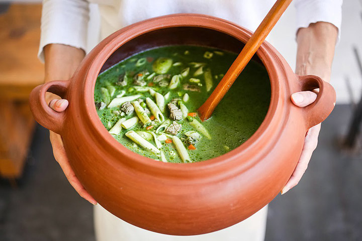 Spinach-Basil Green Minestrone Soup Recipe