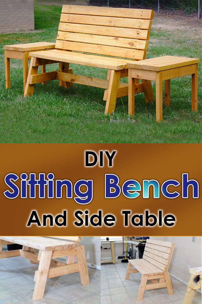 DIY – Sturdy 2×4 Sitting Bench And Side Table