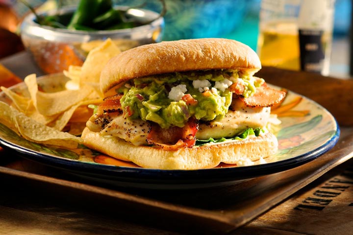 Guacamole Grilled Chicken Club