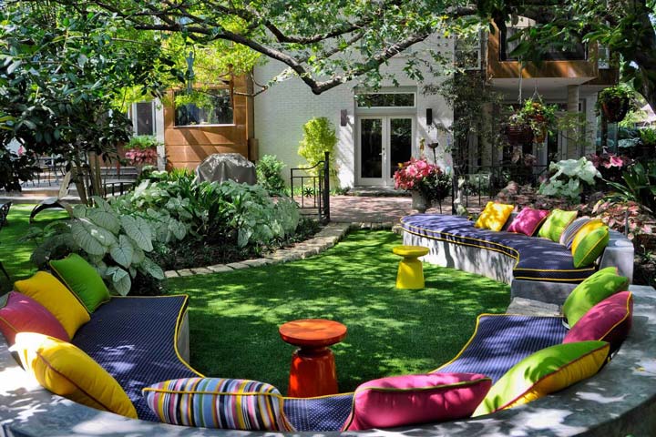Landscape Design Ideas with Modern Seating Area