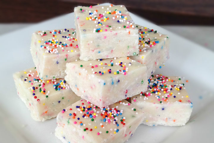 No Bake Cake Batter White Chocolate Fudge