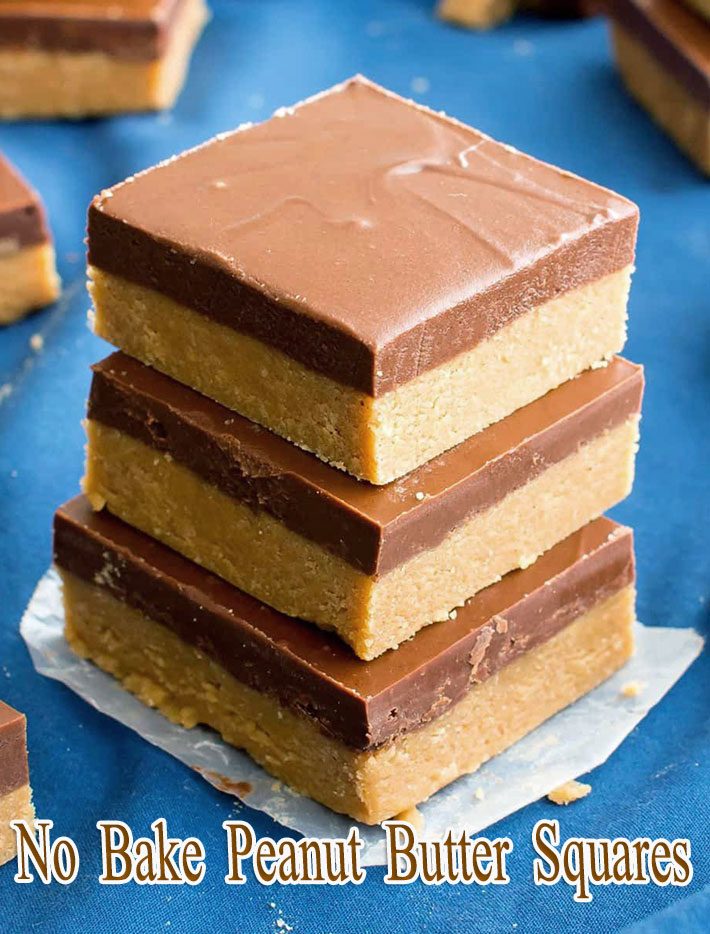 No Bake Peanut Butter Squares