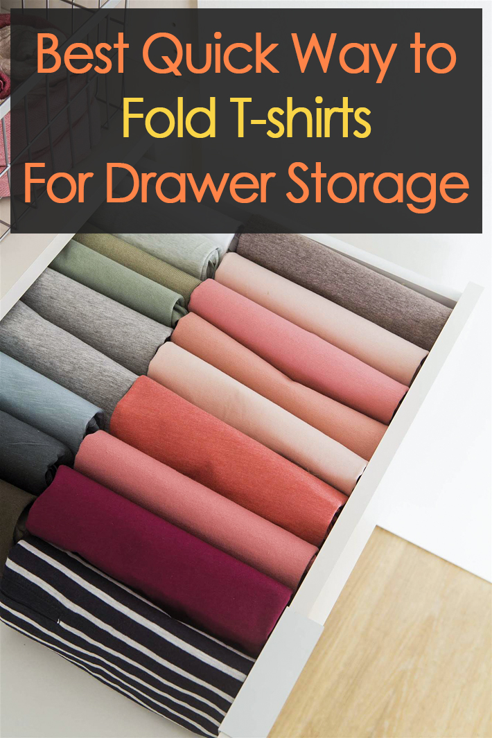 Fold T-shirts For Drawer Storage