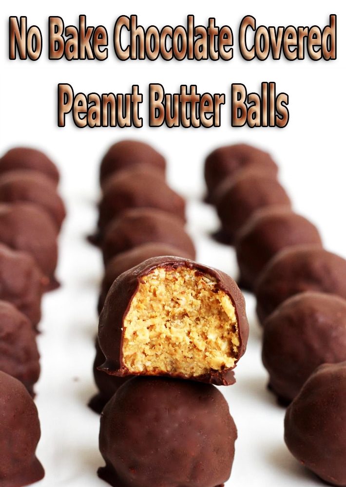 No Bake Chocolate Covered Peanut Butter Balls