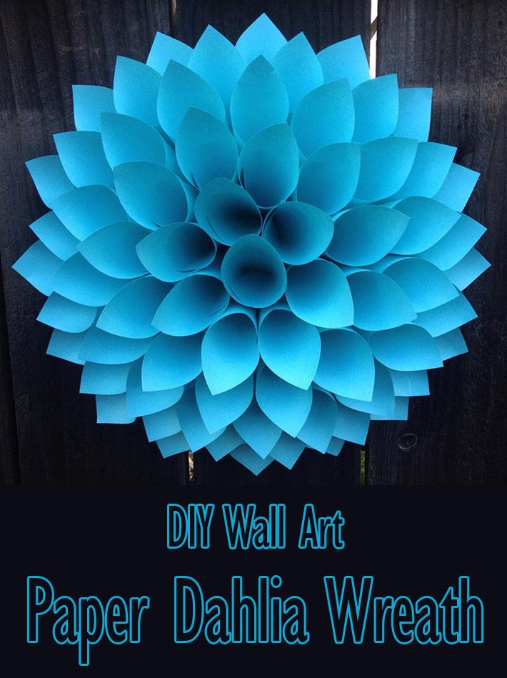 Pretty Paper Dahlia Wreath – DIY Wall Art