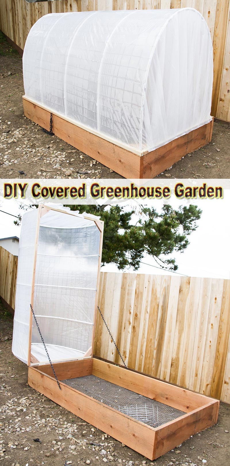 DIY Covered Greenhouse Garden