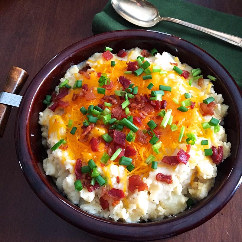 Slow Cooker Loaded Mashed Potatoes Recipe