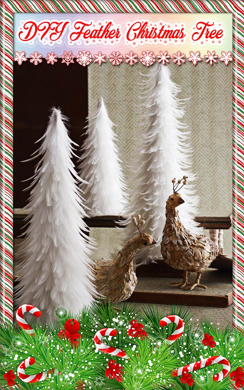DIY Feather Christmas Tree