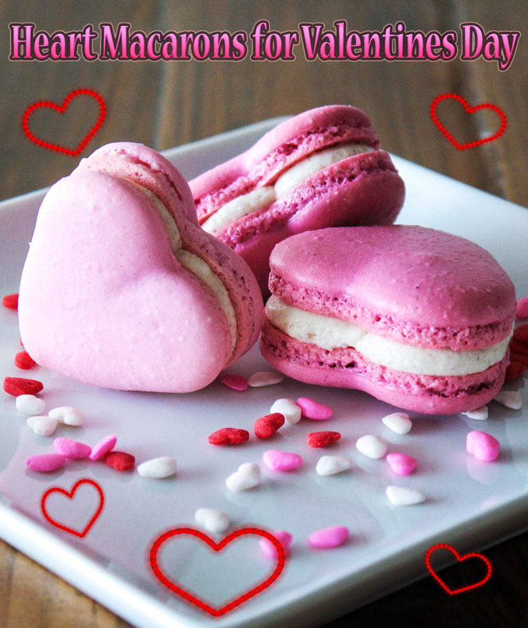 Heart Macarons for Valentines Day