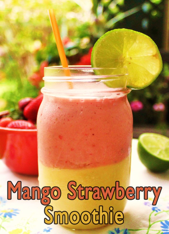 Healthy Mango Strawberry Smoothie