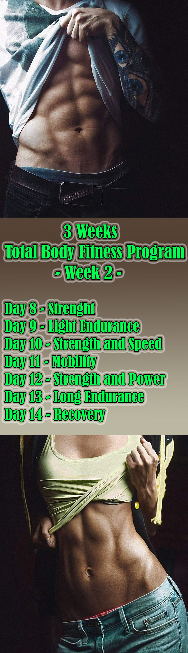 3 Weeks Total Body Fitness Program- Week 2