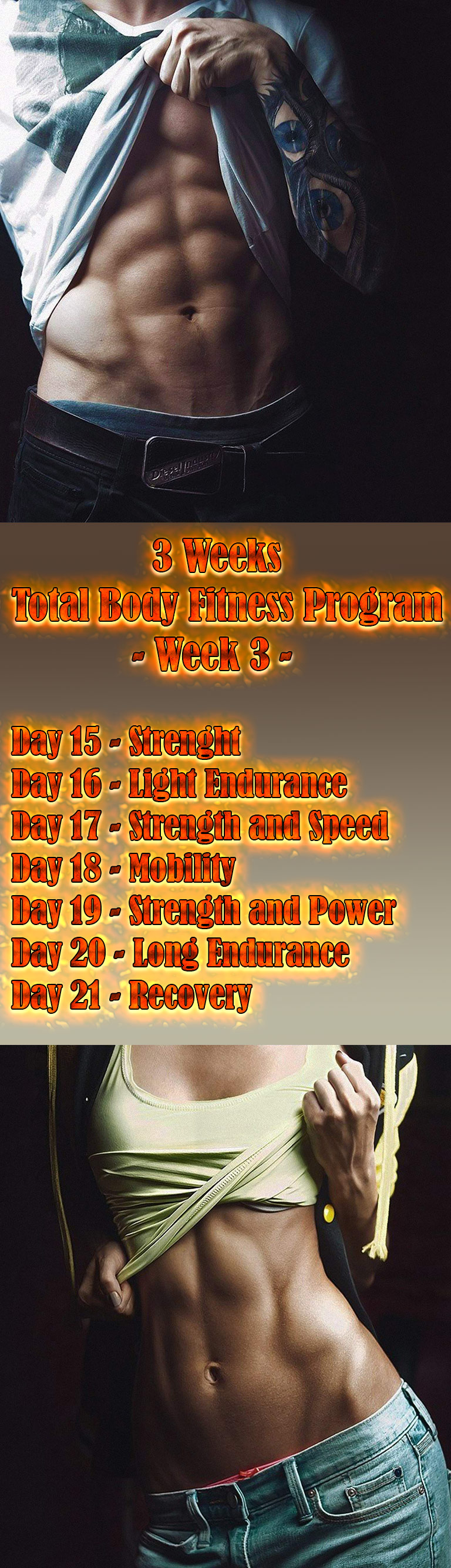 3 Weeks Total Body Fitness Program- Week 3