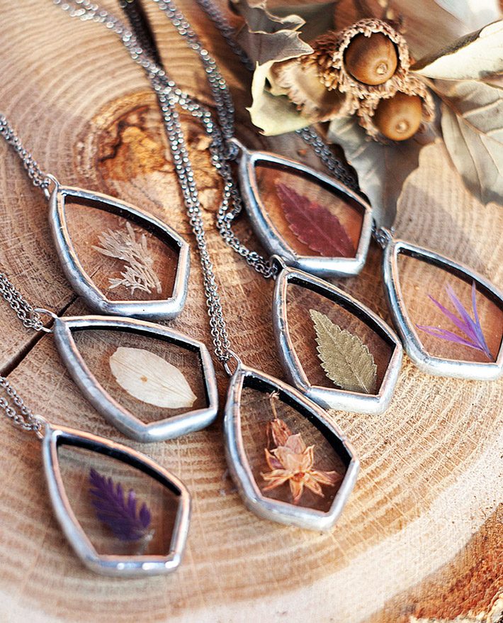 Artist Preserves The Beauty Of Nature In Pressed Glass Pendants