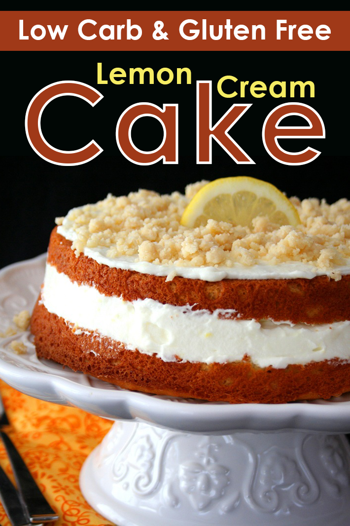 Low Carb and Gluten Free Lemon Cream Cake