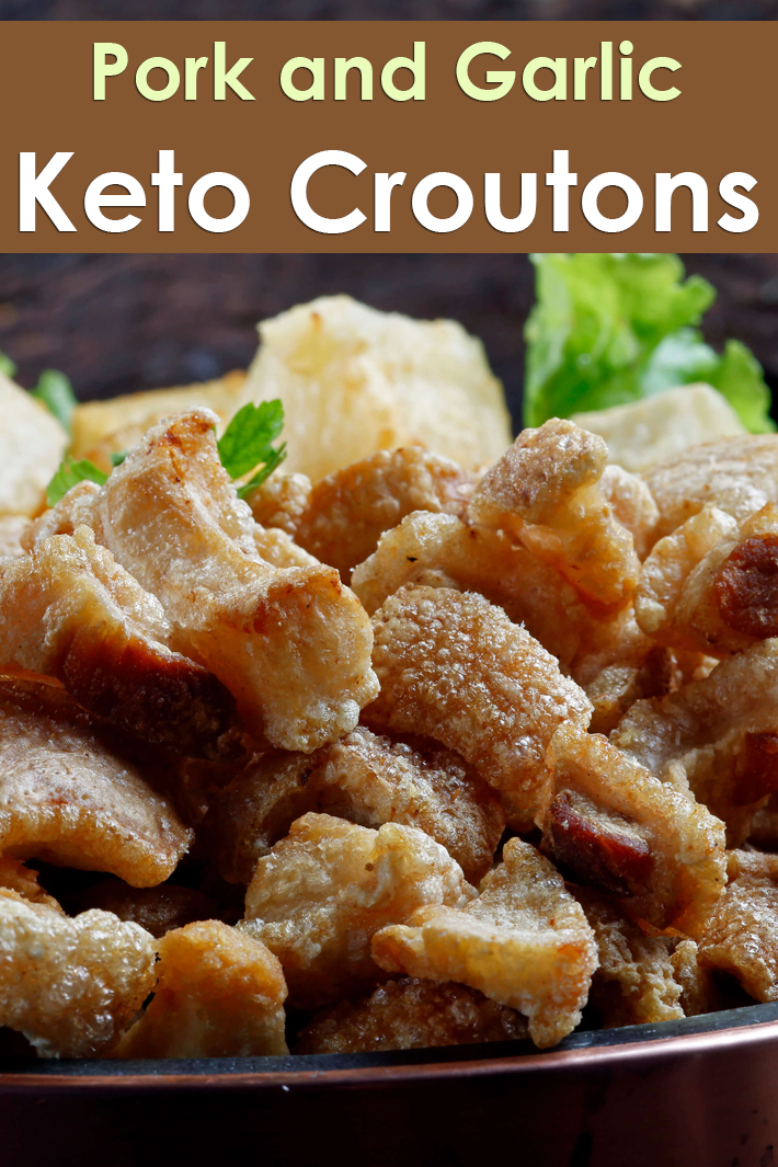 Pork and Garlic Keto Croutons