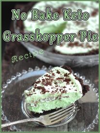 No Bake Keto Grasshopper Pie